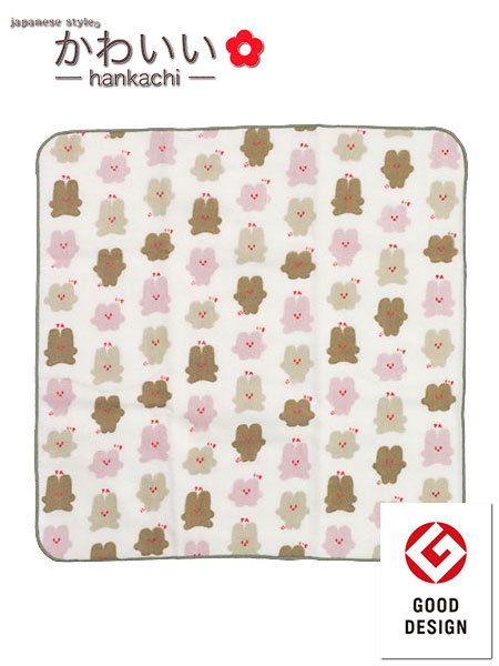 Japanese style かわいい やわらかガーゼのハンカチ