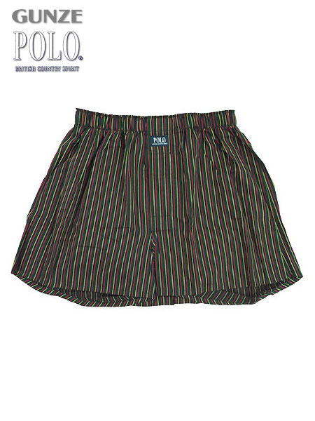 グンゼ POLO(ポロ) 紳士トランクス(前あき) ストライプ柄