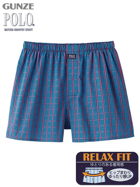 グンゼ POLO(ポロ) 紳士トランクス(前あき) チェック柄