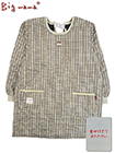 Big mama(ビッグママ) キルト割烹着 裏フリース チェック柄 後ろ開きの詳細画面へ