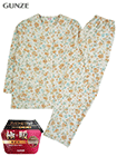 GUNZE(グンゼ)婦人長袖・長パンツパジャマ 極暖 裏起毛 花柄の詳細画面へ