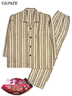 GUNZE(グンゼ)紳士長袖・長パンツパジャマ 極暖 ペイズリーストライプ柄 スーパーバルキーの詳細画面へ