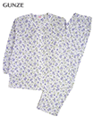 GUNZE(グンゼ)婦人長袖・長パンツパジャマ 小花柄 ソフト楊柳 綿100%の詳細画面へ