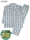 グンゼ 紳士長袖・長パンツパジャマ 綿100%スムース 部屋干し対応 制菌加工の詳細画面へ