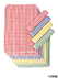 おしぼり用タオル 12枚組 カラー格子の詳細写真Ａ