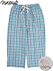 naturic 婦人8分丈ルームパンツ 綿100%生地洗い チェック柄の詳細写真Ａ