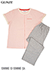 GUNZE(グンゼ)COMME CI COMME CA 婦人半袖・7分丈パンツパジャマ ジャガードの詳細写真Ａ