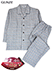 GUNZE(グンゼ)紳士長袖・長パンツパジャマ 極暖 ペイズリーチェック柄 スーパーバルキーの詳細写真Ａ