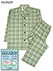 GUNZE(グンゼ)紳士長袖・長パンツパジャマ 大きめボタン チェック柄の詳細写真Ａ