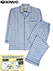 ROWAND(ロワンド)紳士長袖・長パンツパジャマ 綿100% スムース チェック柄  の詳細写真Ａ