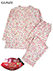 GUNZE(グンゼ)婦人長袖・長パンツパジャマ 極暖 花柄の詳細写真Ａ