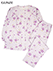 GUNZE(グンゼ)婦人長袖・長パンツパジャマ 花柄 スムースの詳細写真Ａ