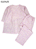 GUNZE(グンゼ)婦人7分袖・長パンツパジャマ 花柄 ナチュラル楊柳の詳細写真Ａ