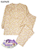 GUNZE(グンゼ)婦人長袖・長パンツパジャマ 保湿加工 スムース 花柄 綿100%の詳細写真Ａ