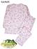 GUNZE(グンゼ)婦人長袖・長パンツパジャマ 綿100% スムース 花柄の詳細写真Ａ