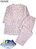 GUNZE(グンゼ)COOLMAGIC 婦人7分袖・長パンツパジャマ 綿100% 吸汗速乾 花柄の詳細写真Ａ