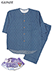 GUNZE(グンゼ)紳士7分袖・7分丈パンツパジャマ 寝るテコ 小紋柄の詳細写真Ａ