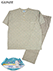 GUNZE(グンゼ)COOL PLUS(クールプラス) 紳士半袖・8分丈パンツパジャマ 小紋柄の詳細写真Ａ
