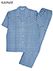 GUNZE(グンゼ)紳士半袖・長パンツパジャマ チェック柄 綿100% クレープの詳細写真Ａ