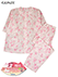 GUNZE(グンゼ)婦人7分袖・長パンツパジャマ 身巾ゆったり 快適設計 ナチュラル楊柳 花柄の詳細写真Ａ