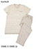 GUNZE(グンゼ)COMME CI COMME CA 婦人半袖・8分丈パンツパジャマ ボーダー柄の詳細写真Ａ