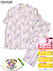 GUNZE(グンゼ)婦人半袖・長パンツパジャマ お気に入りの時間 花柄の詳細写真Ａ