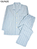 GUNZE(グンゼ)紳士長袖・長パンツパジャマ ストライプ柄 ナチュラルクレープの詳細写真Ａ