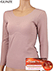 GUNZE(グンゼ)KIREILABO婦人完全無縫製8分袖ウォーマー 厚手（パッド付） 綿55%混の詳細写真Ａ