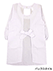 白洋装 婦人カッポー Ｍ寸丸衿 85cm丈 裾ヒダなしの詳細写真Ｂ