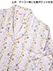 GUNZE(グンゼ)婦人長袖・長パンツパジャマ 保湿加工 Wガーゼ 襟付き つる花柄の詳細写真Ｂ