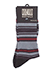 グンゼ BODYWILD 紳士ソックス 3D MADE SOCKS ボーダー柄の詳細写真Ｄ