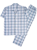 GUNZE(グンゼ)紳士半袖・長パンツパジャマ 日本製 高島ちぢみ 綿100% チェック柄のカラーサンプル写真