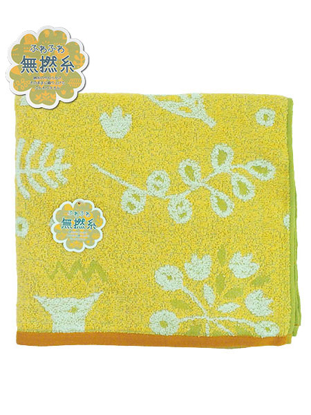 ふわふわ無撚糸ジャガードバスタオル カテリ