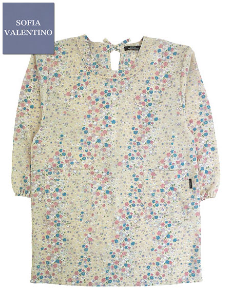 SOFIA VALENTINO(ソフィア ヴァレンチノ) 割烹着 小花柄 後ひも調節タイプ