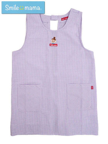 Smile mama(スマイルママ) 婦人先染ラン型エプロン ミニギンガム柄 サッカー素材