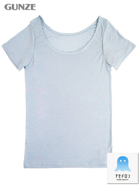 グンゼ アセドロン 婦人汗取り付2分袖インナー