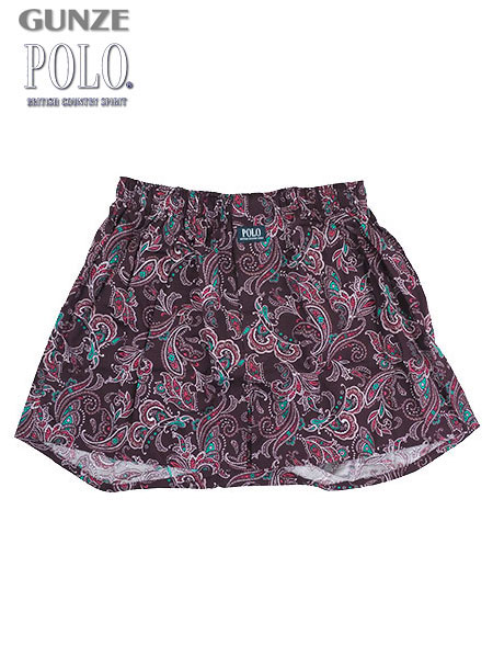グンゼ POLO(ポロ) 紳士トランクス(前あき) ペイズリー柄