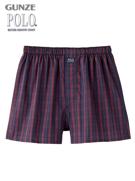 グンゼ POLO(ポロ) 紳士トランクス(前あき)　チェック柄