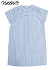 naturic 婦人先染めサッカーワンピース cotton100% ストライプ柄の詳細画面へ