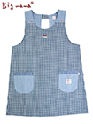 Big mama(ビッグママ) ラン型エプロン かぶりエプロン チェック柄 後ろゴムの詳細画面へ