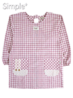 Simple＋(シンプルプラス) 先染格子柄割烹着 ウエスト紐タイプの詳細画面へ