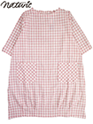 naturic 婦人ダブルガーゼワンピース cotton100% チェック柄の詳細画面へ