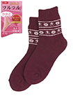 かかとツルツル 婦人ソックス かかとタイプ 靴下2重であったか 日本製 ノルディック柄の詳細画面へ