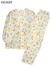 GUNZE(グンゼ)婦人長袖・長パンツパジャマ 花柄 楊柳 綿100%の詳細画面へ
