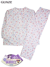 GUNZE(グンゼ)婦人長袖・長パンツパジャマ 保湿加工 花柄 Wガーゼ 綿100%の詳細画面へ