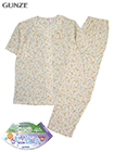 GUNZE(グンゼ)ClearSta 婦人半袖・長パンツパジャマ デオドラント加工 綿100% 花柄の詳細画面へ