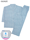 グンゼ アセドロン 婦人長袖・長パンツパジャマ ギンガムチェック柄 天竺の詳細画面へ