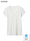 GUNZE(グンゼ)クールマジック アセドロン 紳士汗取り付VネックTシャツ(短袖) 鹿の子素材の詳細画面へ