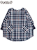 naturic 婦人タブリエ割烹着 チェック柄 cotton100% 袖口リブ