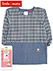 Smile mama(スマイルママ) 婦人先染格子柄割烹着 スマホポケット ウエストひも調節タイプの詳細写真Ａ